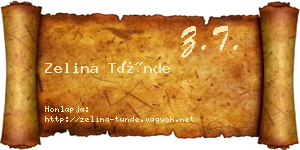 Zelina Tünde névjegykártya